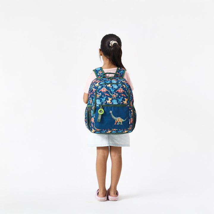 Dino Theme Water-Resistant Kids Everyday Backpack