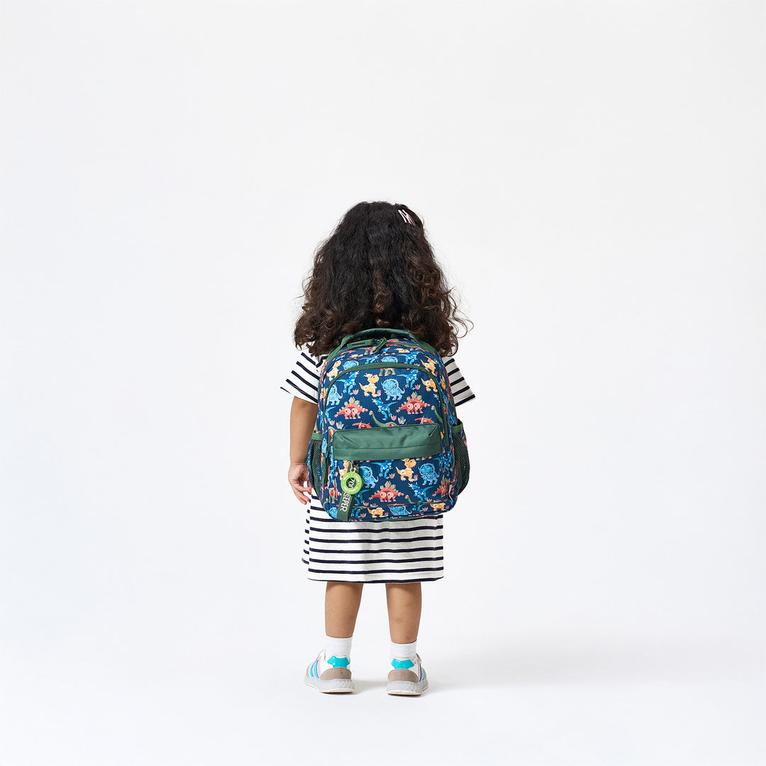 Dino Theme Water-Resistant Kids Everyday Backpack