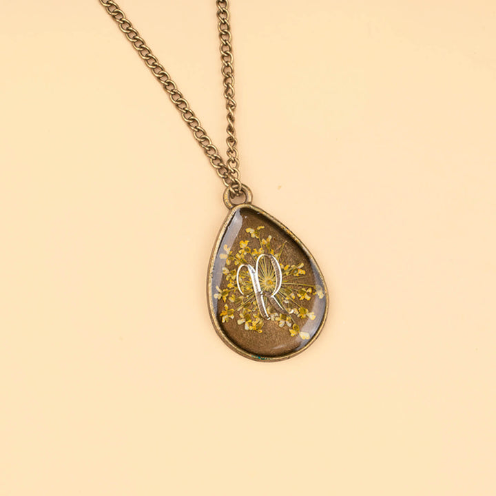 Handcrafted Personalized Pressed Flowers Necklace - Zwende