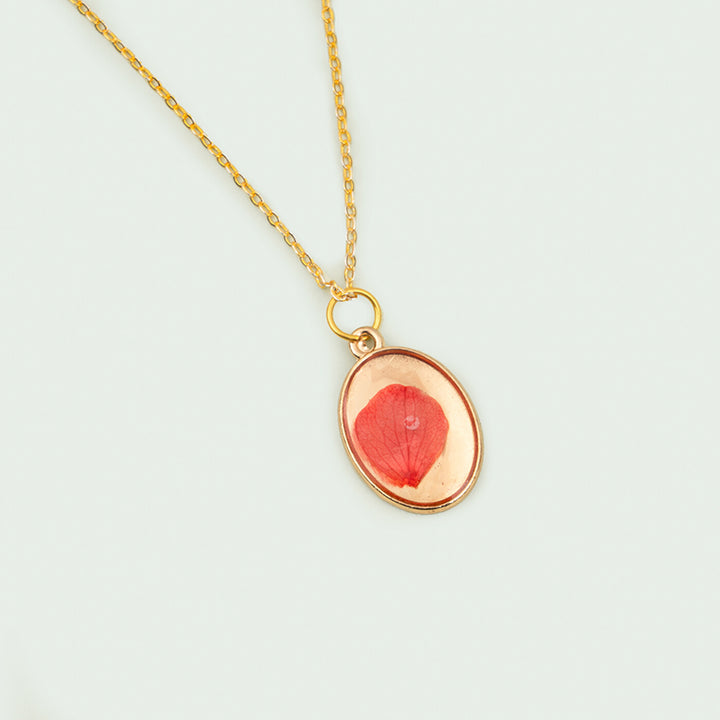 Handcrafted Personalized Pressed Flowers Necklace - Small - Zwende