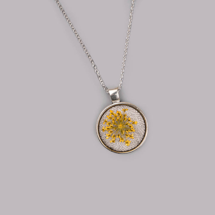 Handcrafted Personalized Pressed Flowers Necklace - Zwende