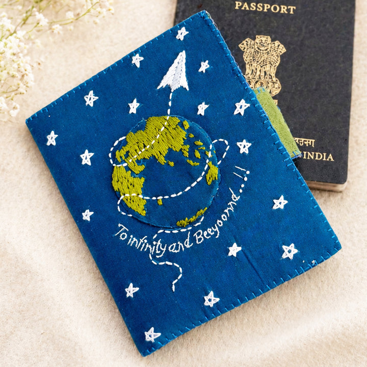 Handmade 'To Infinity & Beyond' Passport Holder
