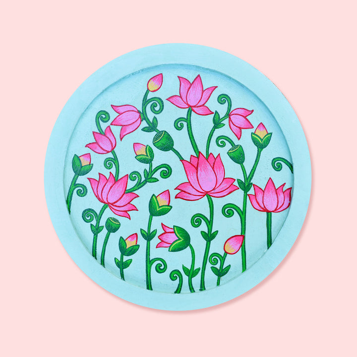 Handpainted Pichwai Themed Wall Plate - Zwende