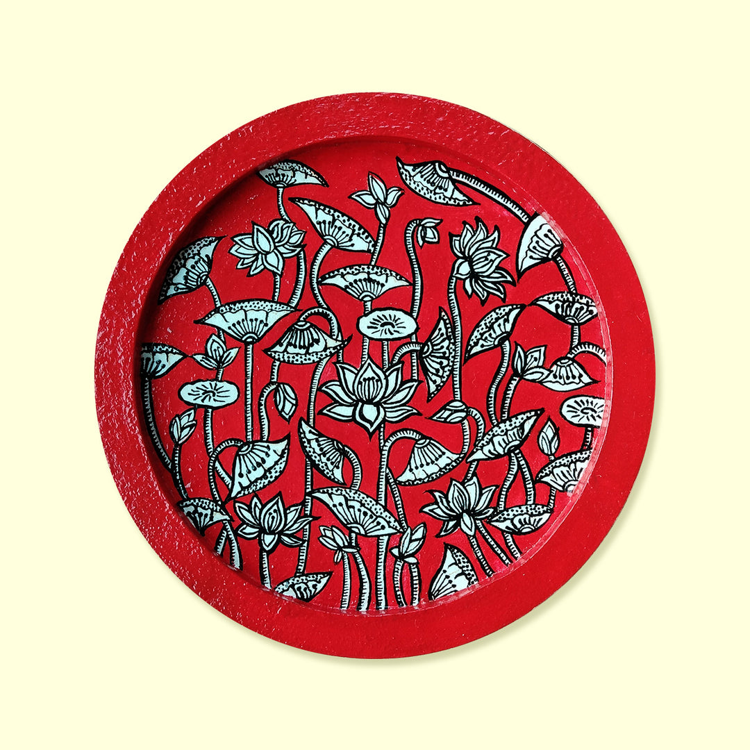 Handpainted Pichwai Themed Wall Plate