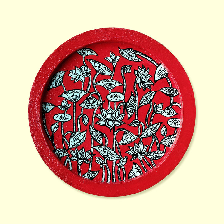 Handpainted Pichwai Themed Wall Plate - Zwende