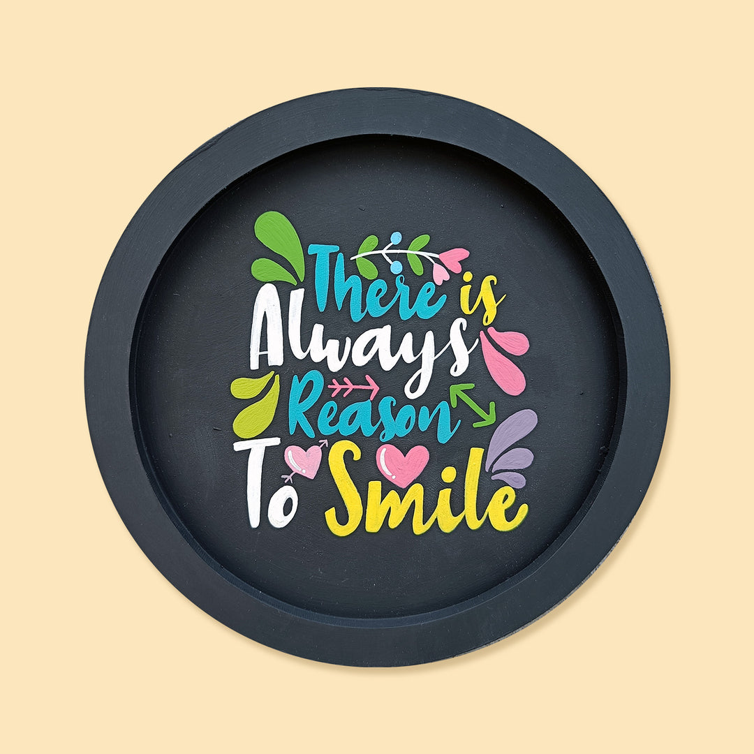 Customisable 'Reason To Smile' Handpainted Wall Plate