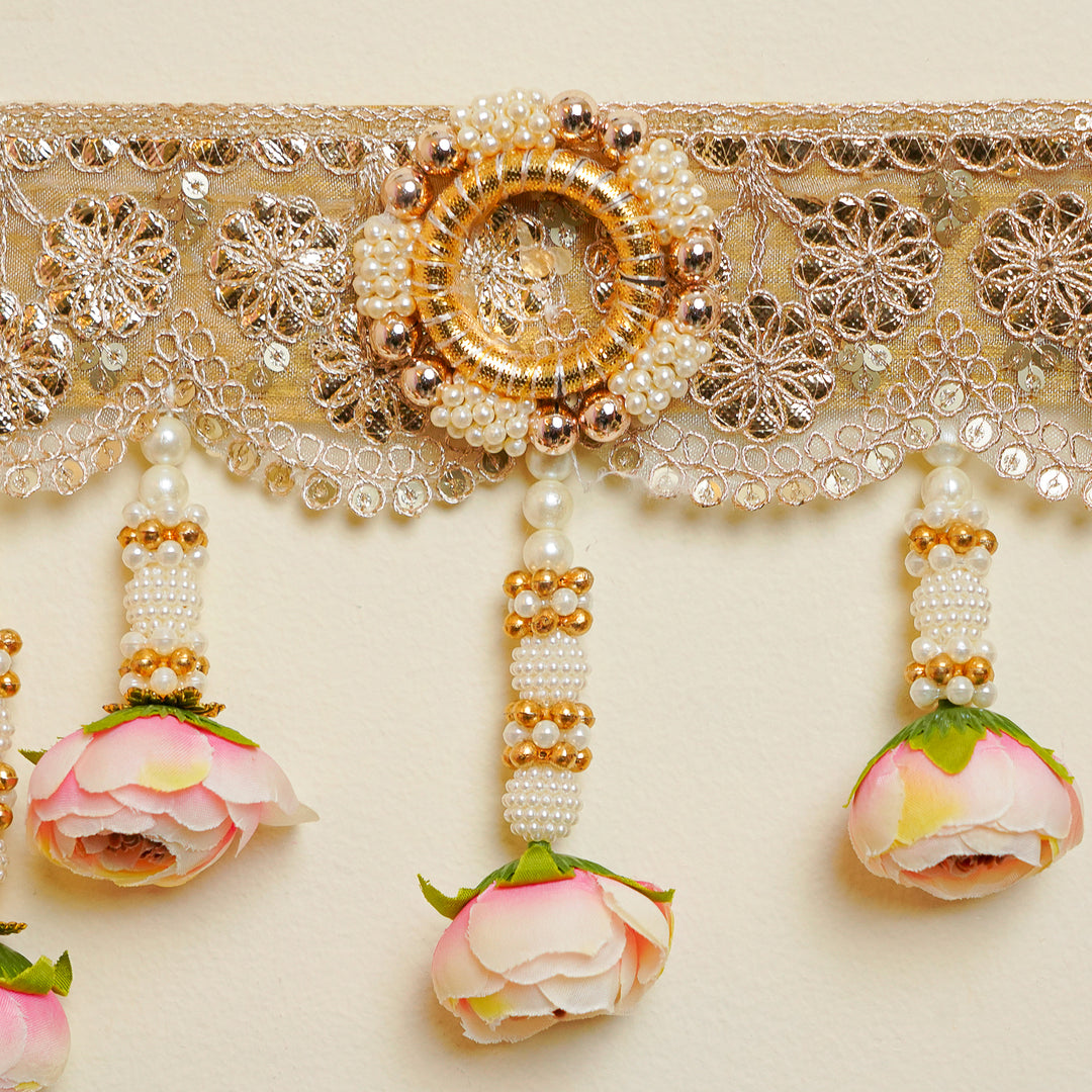 Handmade Decorative Pink Peonies Toran