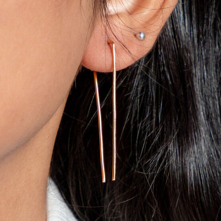Handmade Triangular Pin Brass Earhooks