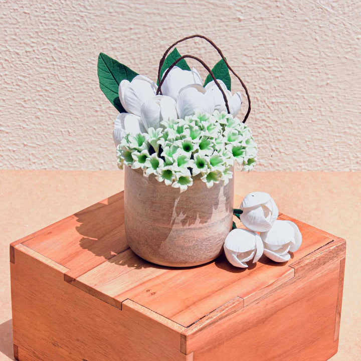 Handmade Tulipiere Realistic Deco Clay Centerpiece