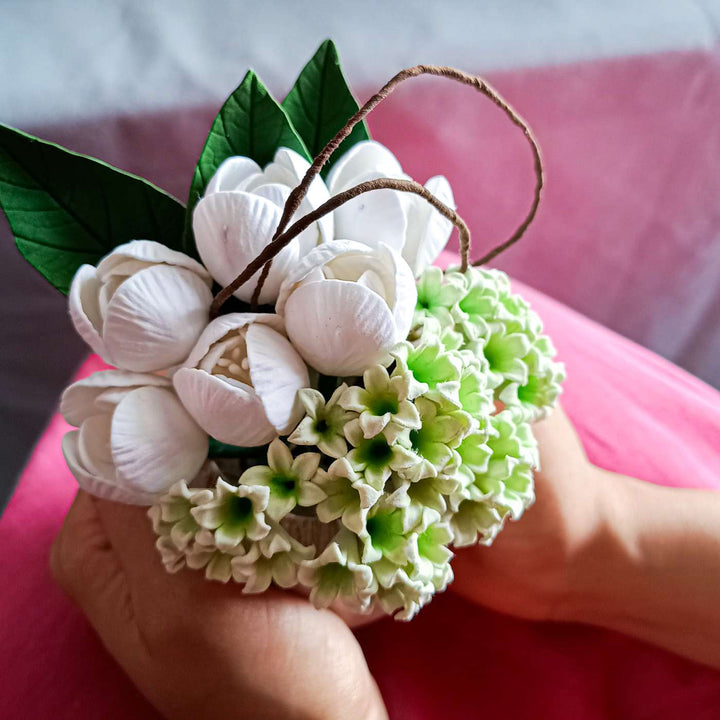 Handmade Tulipiere Realistic Deco Clay Centerpiece