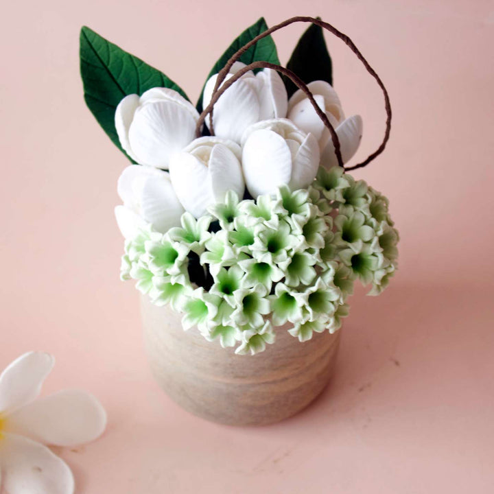 Handmade Tulipiere Realistic Deco Clay Centerpiece