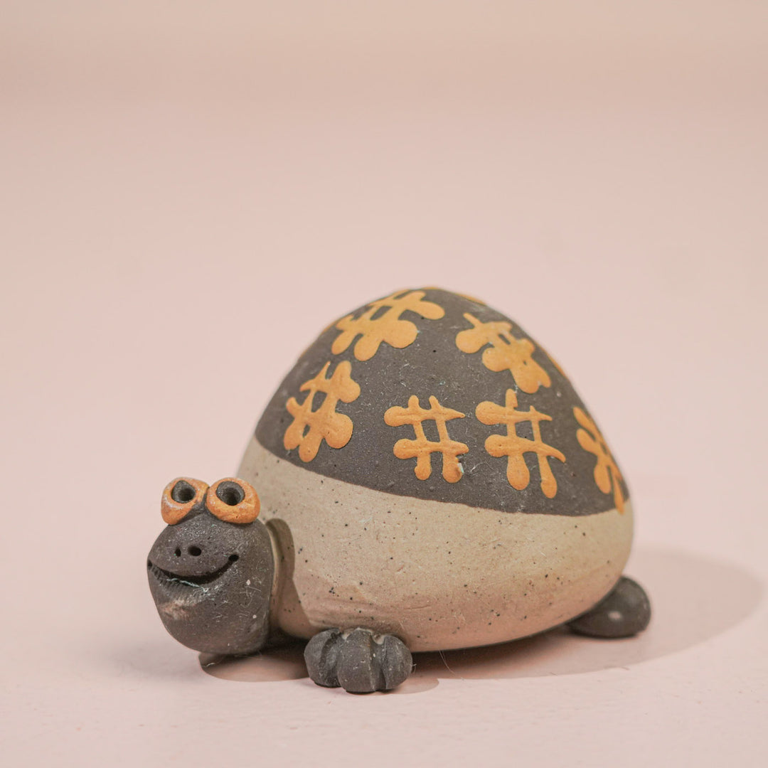 Handmade Nerikomi Ceramic Turtle Figurine