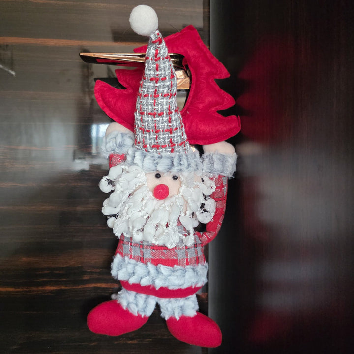 Handmade Twinkle Tree Santa Plush Door Hanging