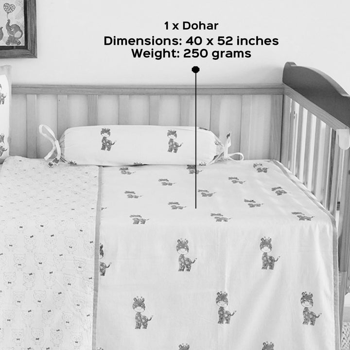 World Of Giraffe Hand Block Printed Baby Dohar