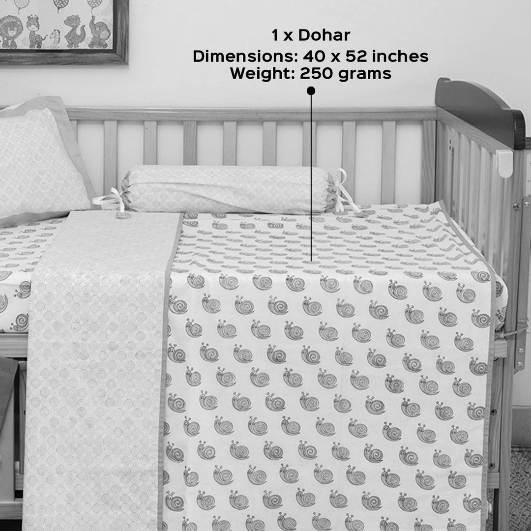 Colorful Snail Hand Block Printed Baby Dohar