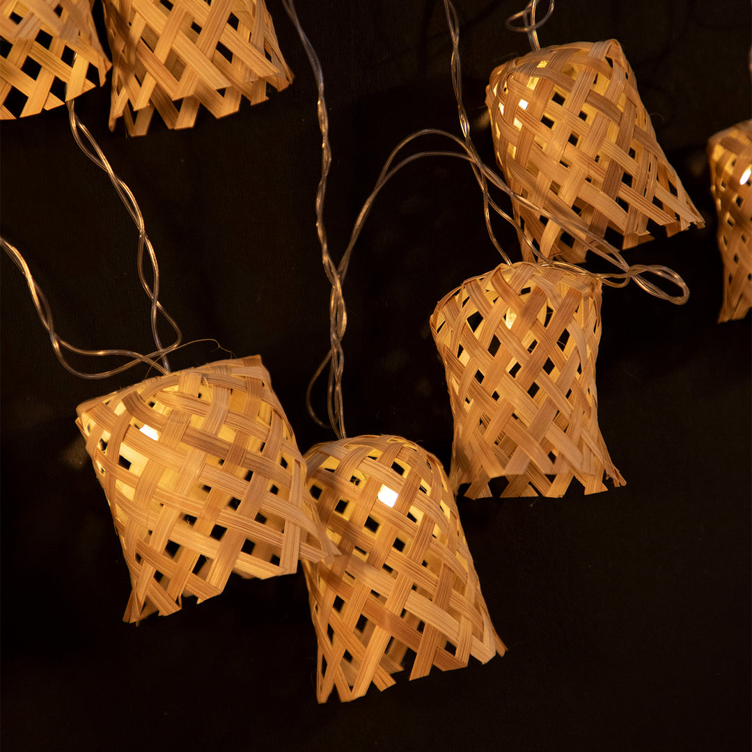 "Vine" Handcrafted Beige Bamboo LED Fairy Light For Home Decor