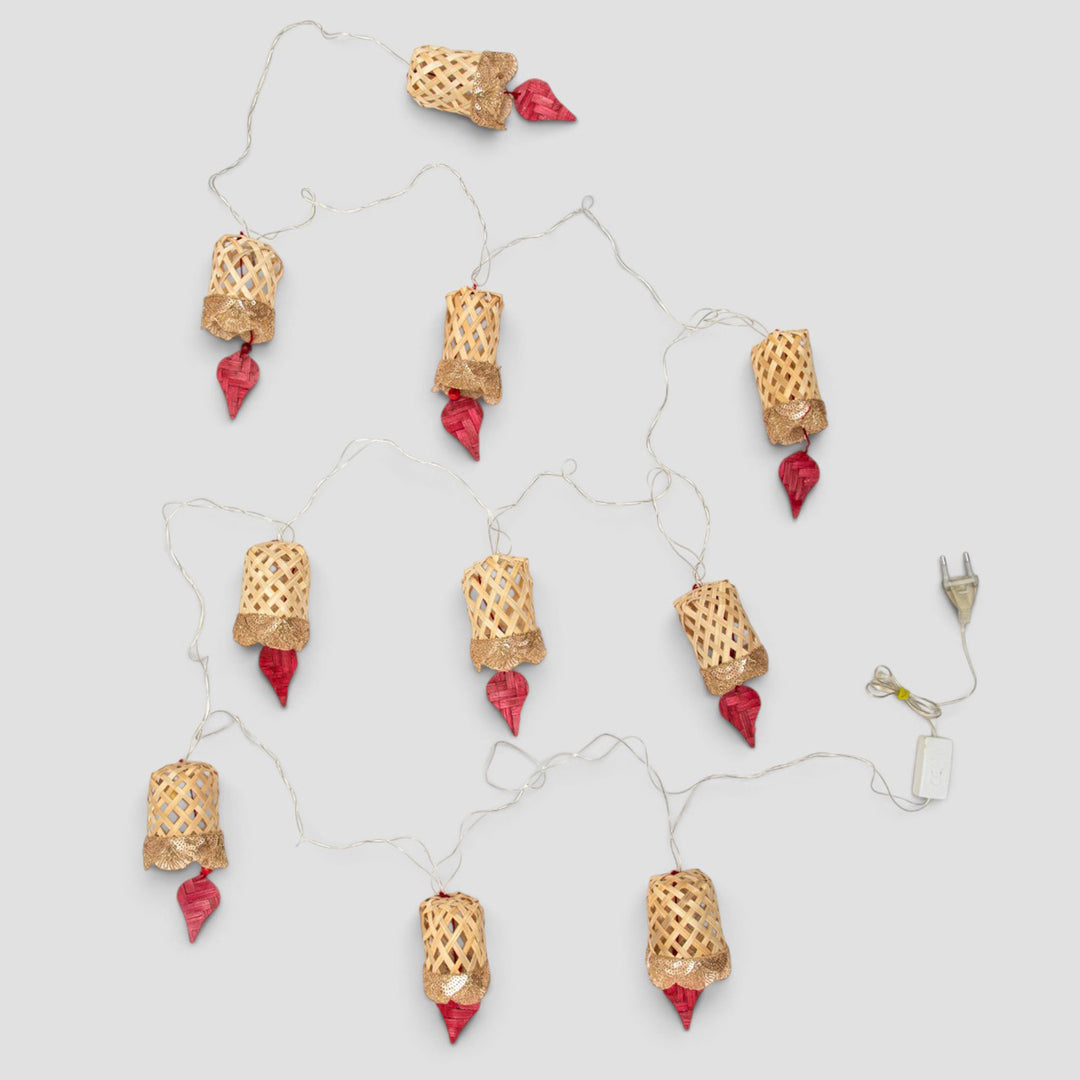 "Jyoti" Handcrafted Bamboo LED Fairy Light For Festive Decor