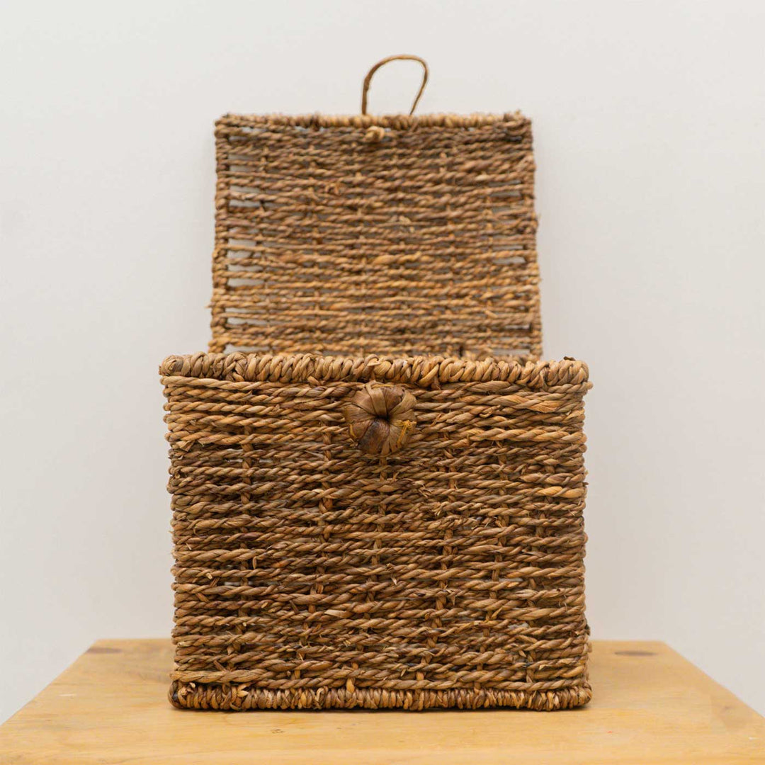 Handmade Wicker Water Hyacinth Storage Box | Set Of 3