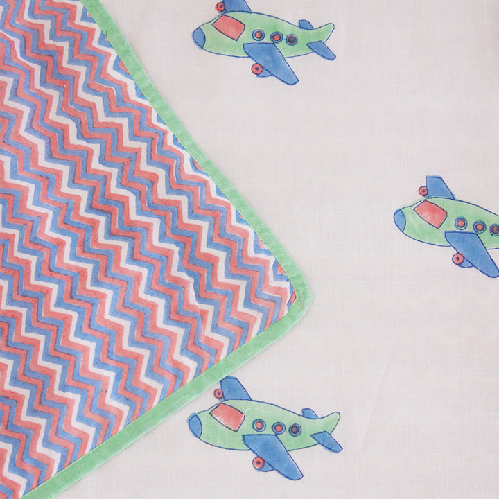 Flying Machine Hand Block Printed Baby Dohar
