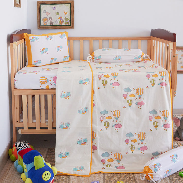 Hot Air Balloon Hand Block Printed Baby Dohar