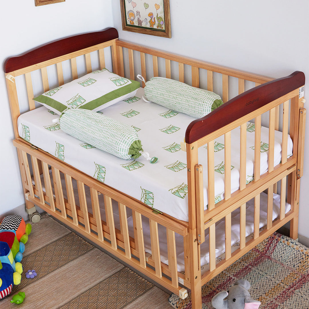 Street Drum Hand Block Printed Baby Cot Set