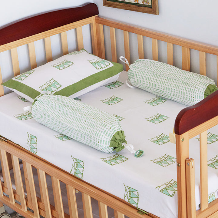 Street Drum Hand Block Printed Baby Cot Set