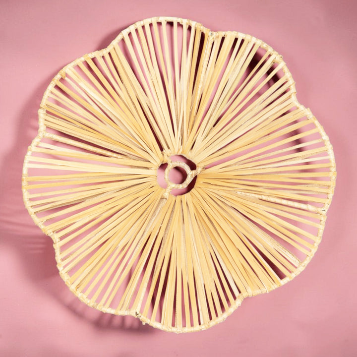Petal Handwoven Banana Fiber Hanging Lampshade For Home Decor | Medium