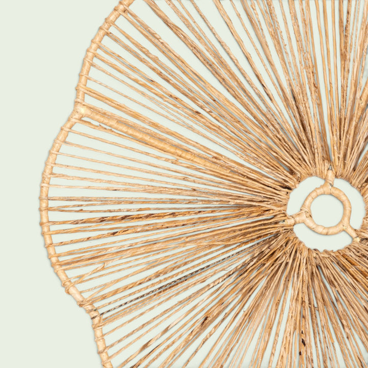 Petal Handwoven Banana Fiber Hanging Lampshade For Home Decor | Large