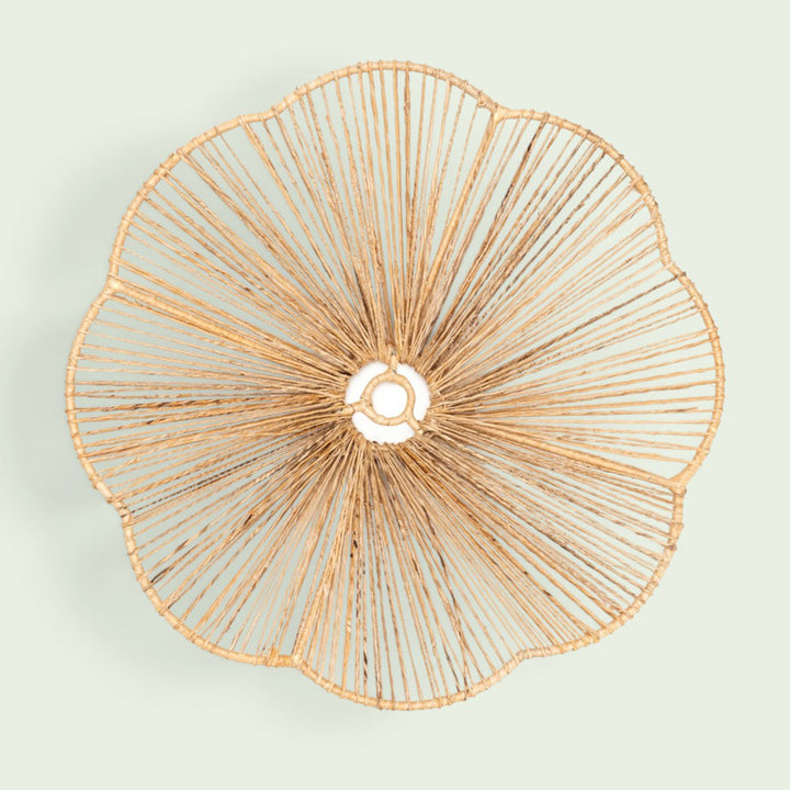 Petal Handwoven Banana Fiber Hanging Lampshade For Home Decor | Large