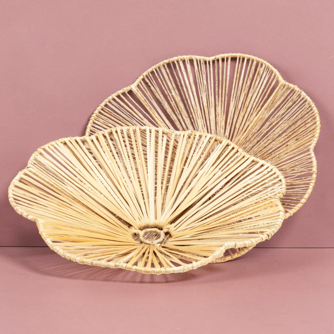 Petal Handwoven Banana Fiber Hanging Lampshade For Home Decor | Medium