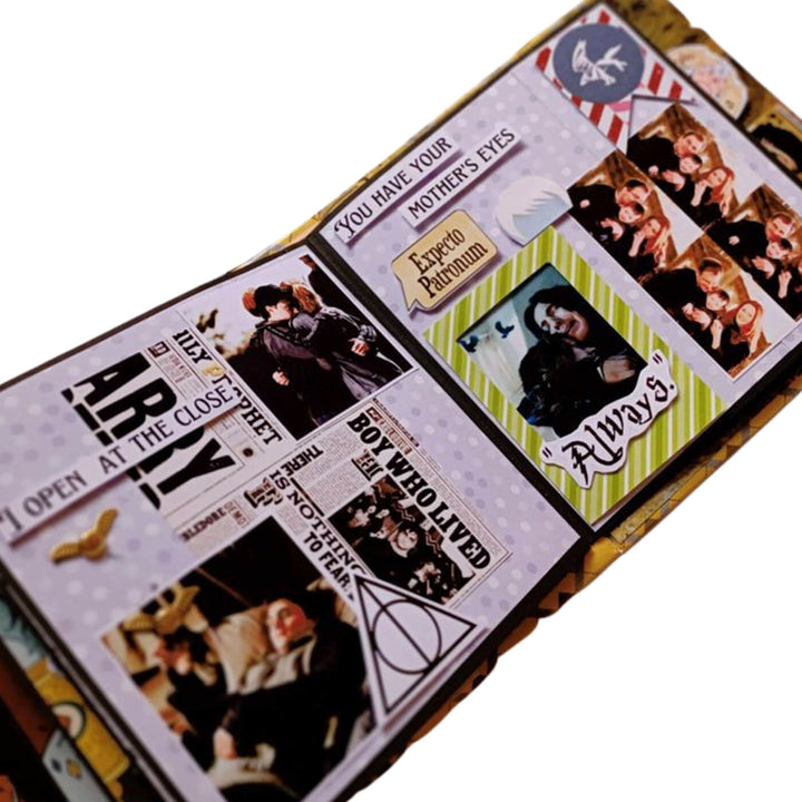 Handcrafted Gryffindor Harry Potter Themed Scrapbook Personalized With Your Photos & Messages