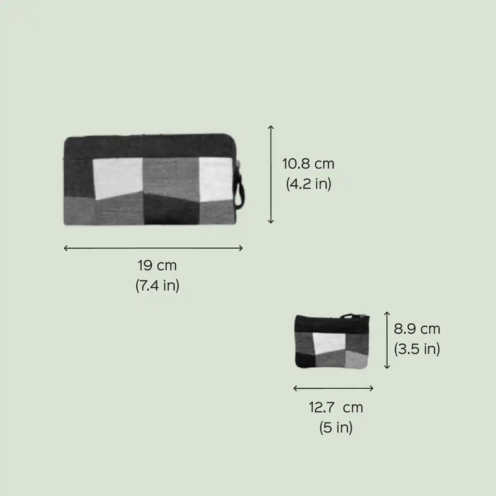 Upcycled Patched Eco-Friendly Wallet With Coin Pouch