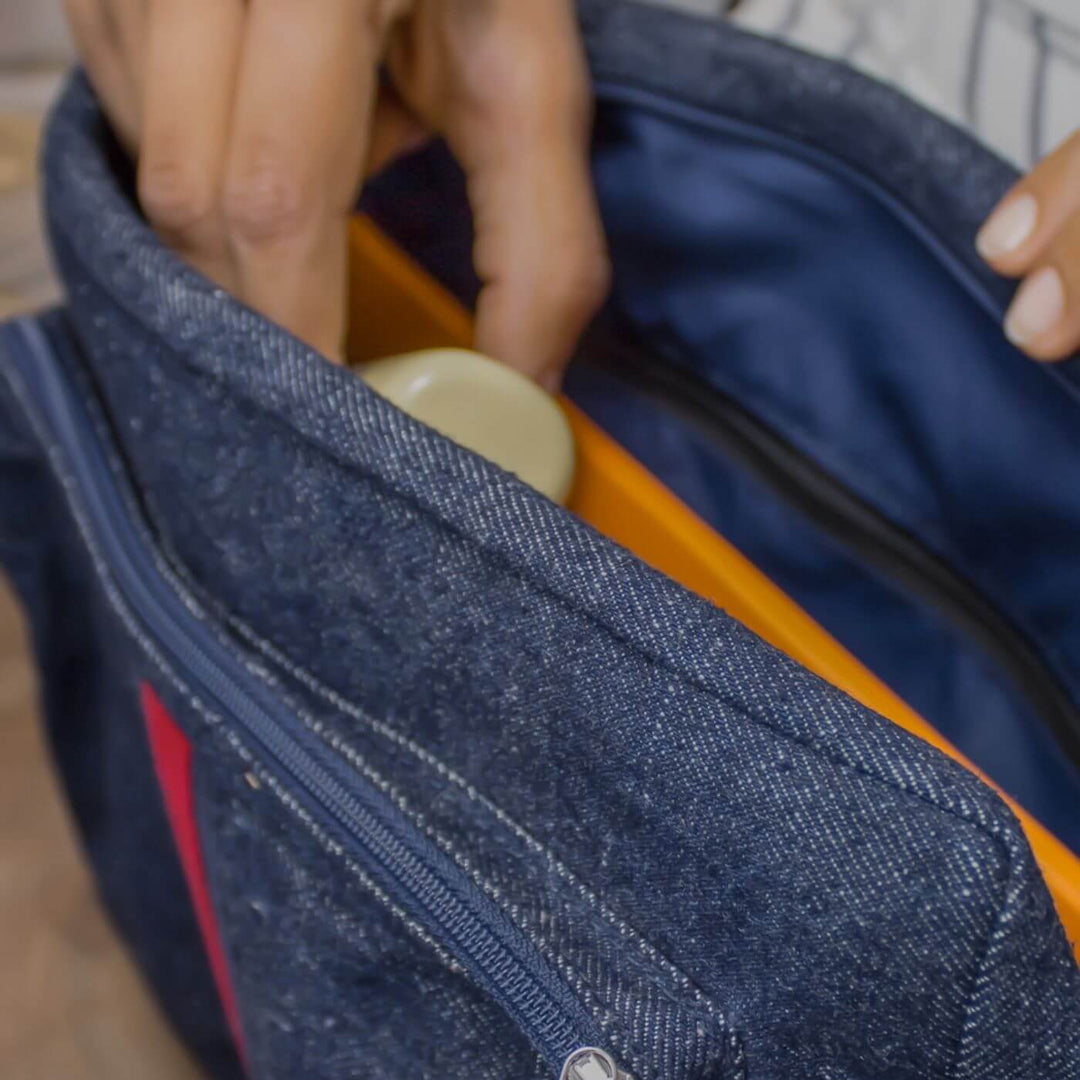 Handcrafted Upcycled Denim Crossbody Unisex Sling Bag