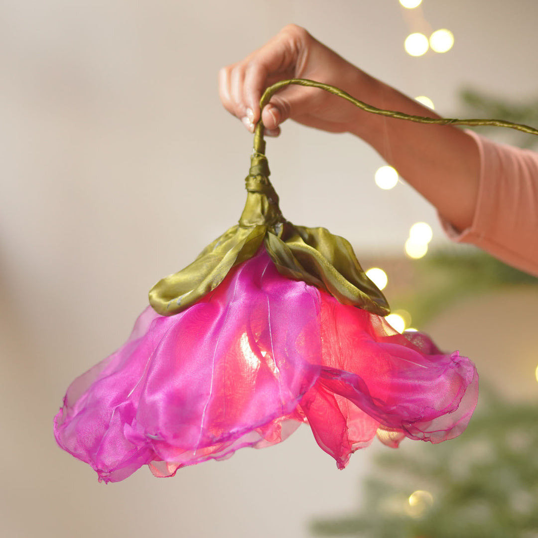 Elegant Organza Purple Flower Lamp | Premium Statement Lighting