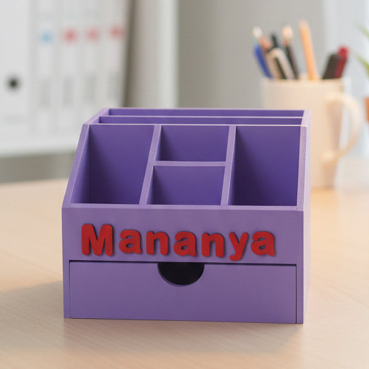Purple Maths Lover Personalized Handmade Stationary Box