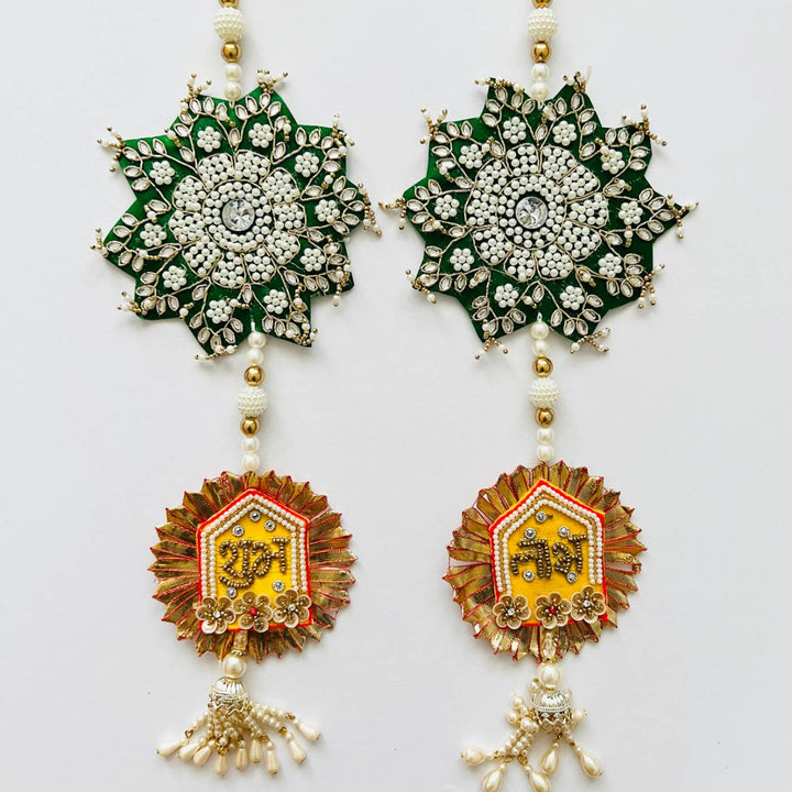 Handmade Zardozi Beaded And Sequin Shubhlabh Silk Hanging