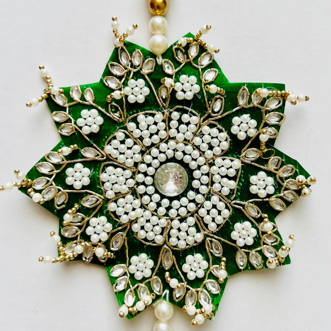 Handmade Zardozi Beaded And Sequin Shubhlabh Silk Hanging