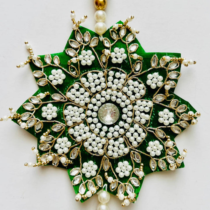 Handmade Zardozi Beaded And Sequin Shubhlabh Silk Hanging