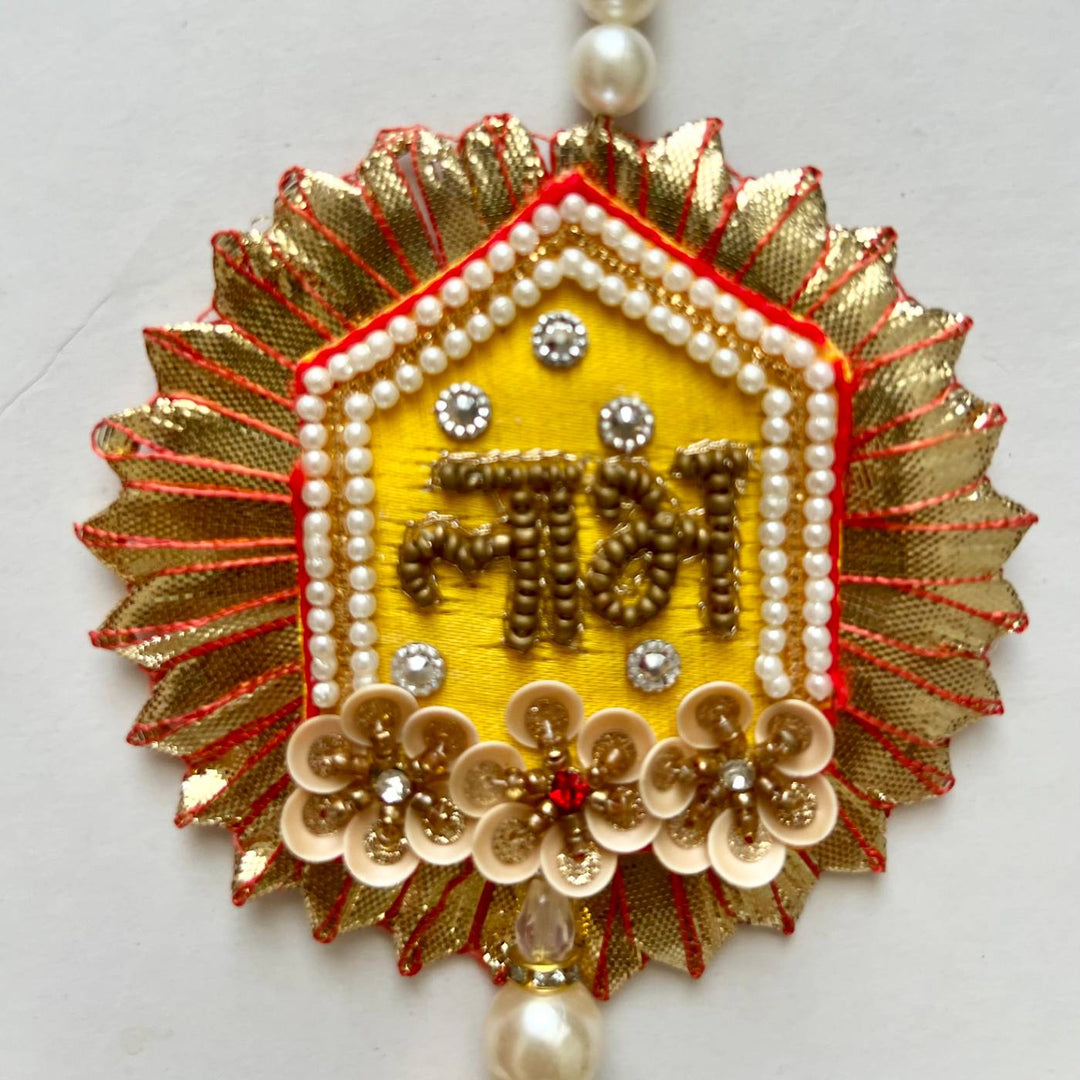 Handmade Zardozi Beaded And Sequin Shubhlabh Silk Hanging