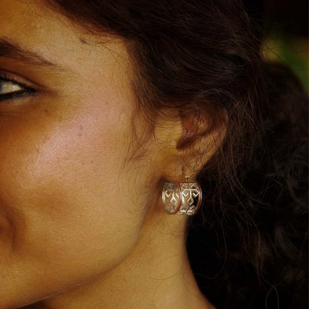 Handmade Contemporary Varnini Silver Earrings