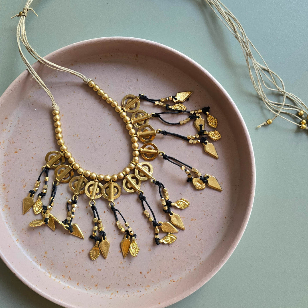 Handmade Vibha Adjustable Brass Necklace