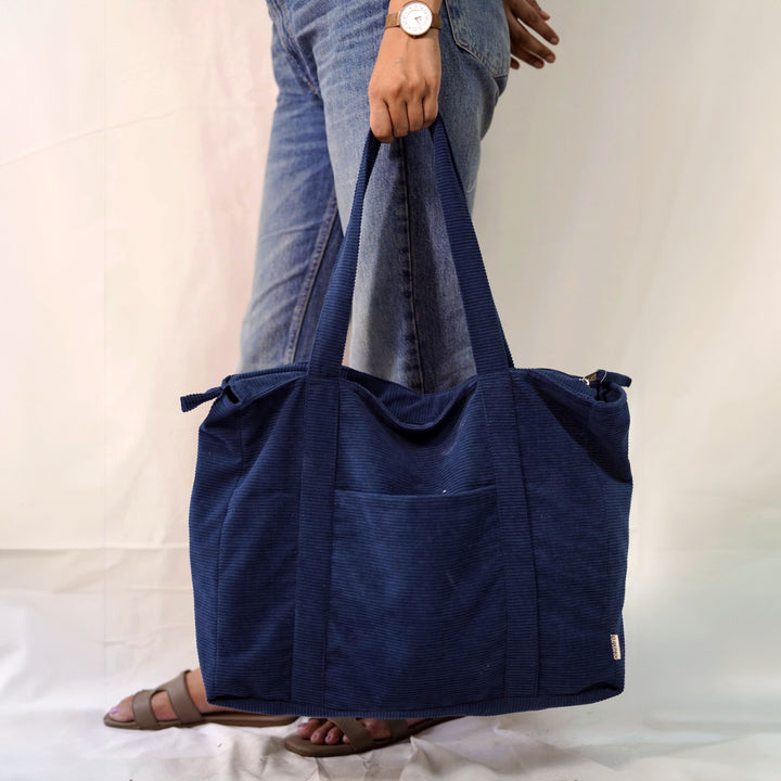 Handmade Minimalist Corduroy Shoppers Tote Bag