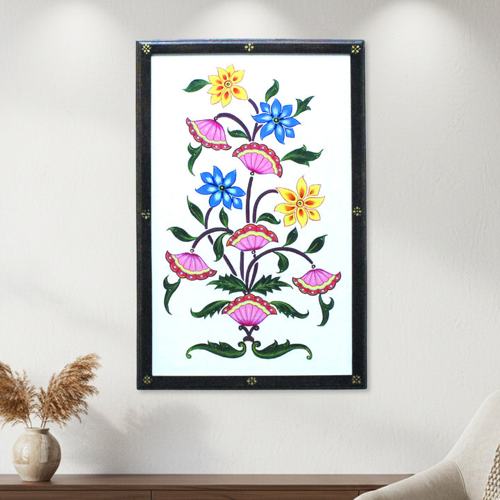 18 x 12 Inch | Tulsi | Framed Hand Painted Wall Painting