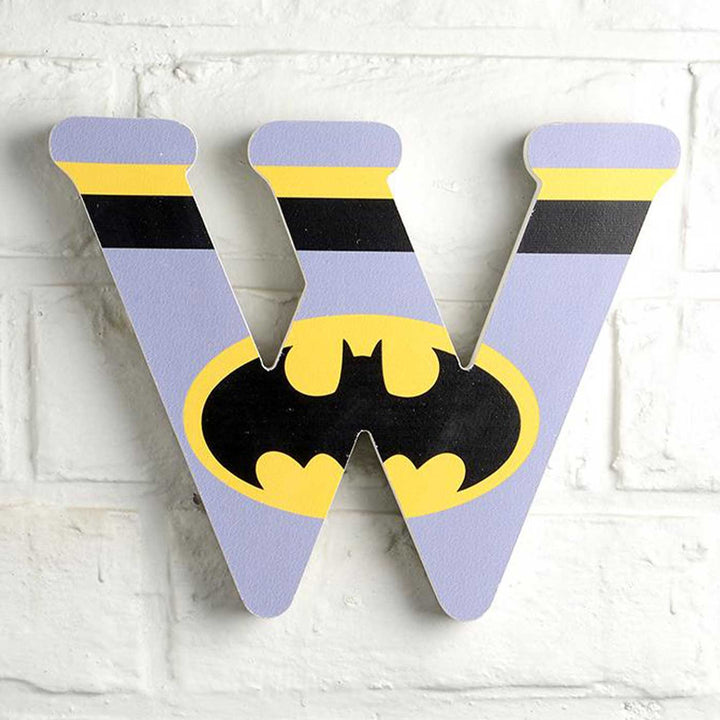 Handmade Batman Theme MDF Wood 3D Wall Letter For Kids - W