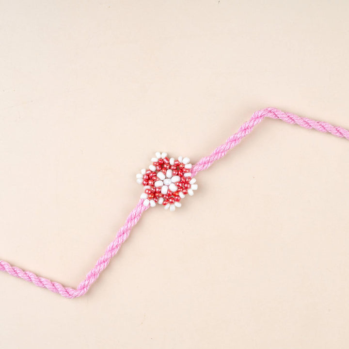 Handcrafted Glass Beads Sitara Rakhi 1 - Close-up of Bead Detail (8)