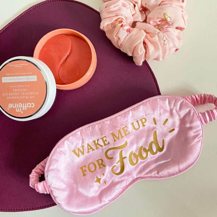 Customized Handmade Printed Mom Theme Satin Eye Mask