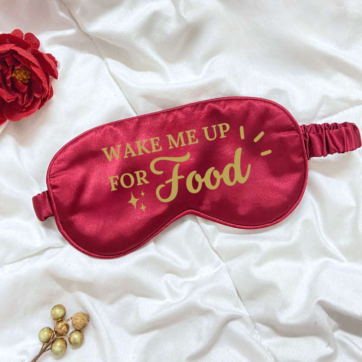 Customized Handmade Printed Mom Theme Satin Eye Mask