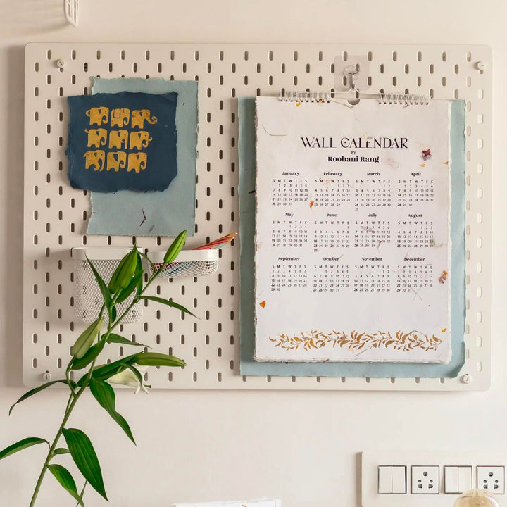 2025 Sustainable Pressed Flower Annual Wall Calendar