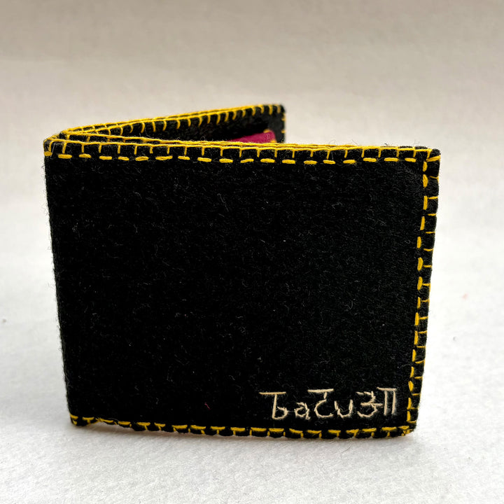 Handmade Travel Batua Wallet | Black