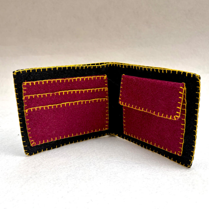 Handmade Travel Batua Wallet | Black
